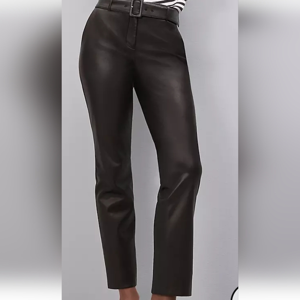 Black Faux Leather Pants
